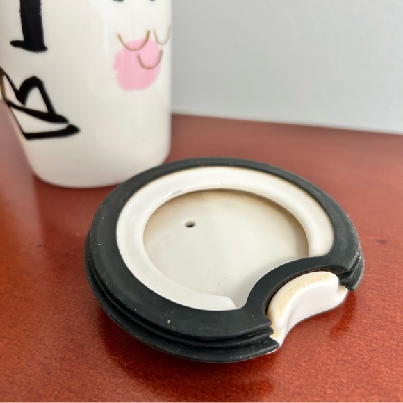 Starbucks 2014 Siren Face Ceramic 12 oz Travel Mug with Lid - Picture 10 of 10